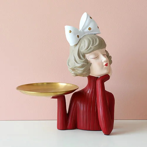 DecorBites™ Bubble Girl Resin Figurines: Modern Sweet Young Girl Decor for Home, Weddings, Birthdays