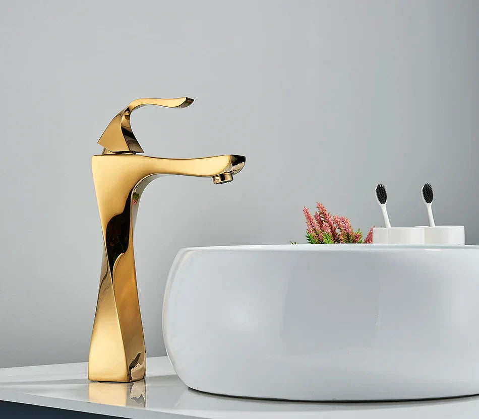 DecorBites™ Black Bronze Bathroom Basin Faucet, Single Lever Lavatory Sink Mixer Tap