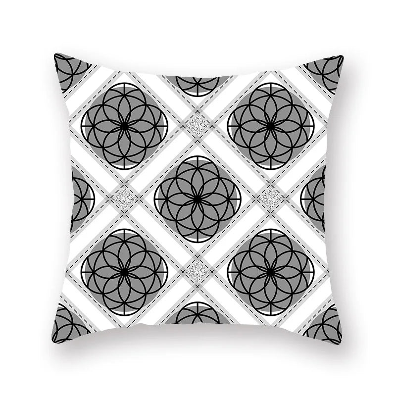 DecorBites™ Geometric Star Stripe Print Pillowcase - Wholesale, 45x45cm