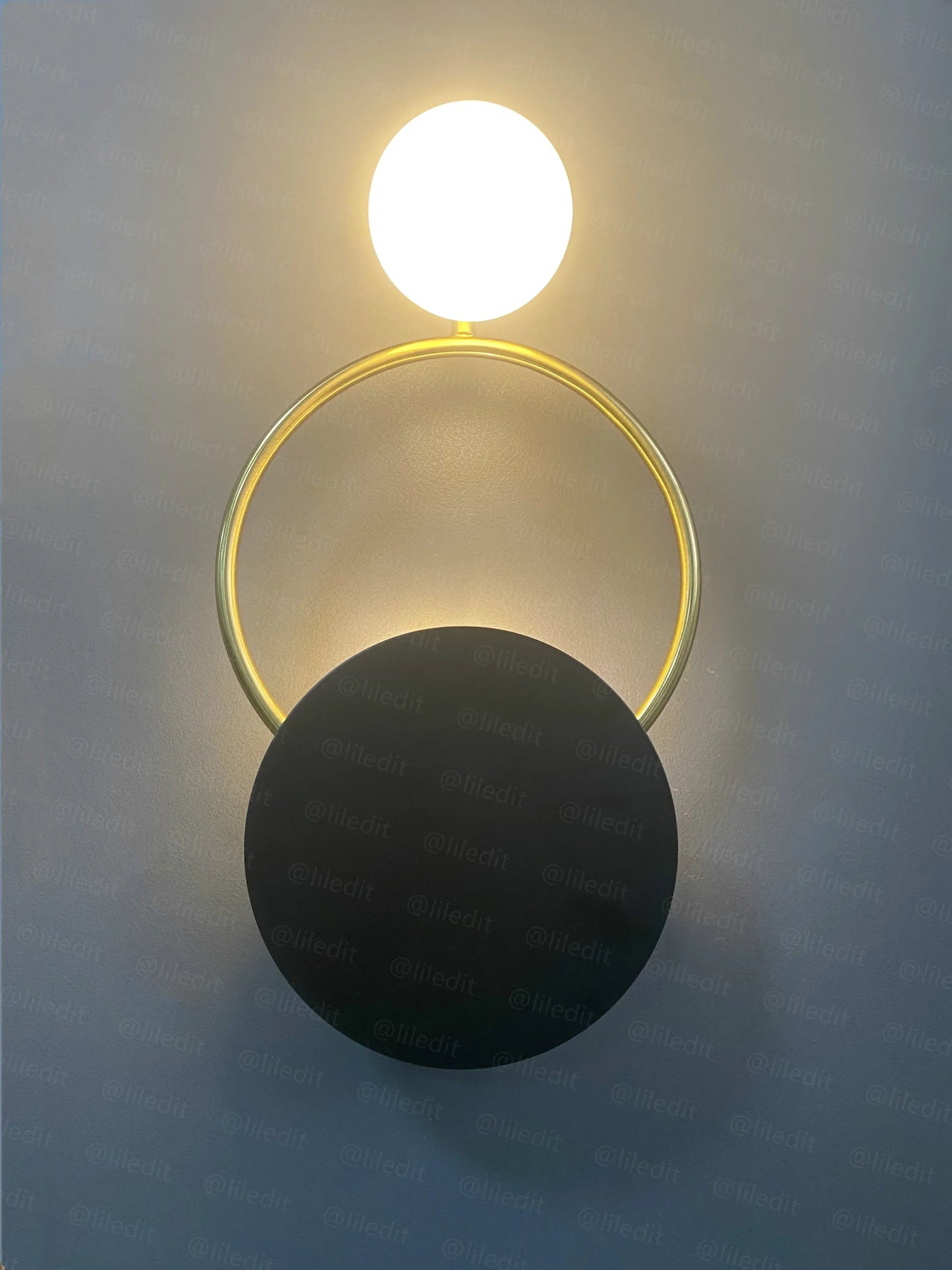 DecorBites™ Golden Ring Sconce Lights Fixture for Bedroom Living Room Hallway Decor