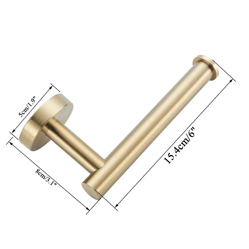 DecorBites™ Bathroom Hardware Set: Towel Bar, Robe Hook, Rack, Shelf, Tissue Holder, Hook
