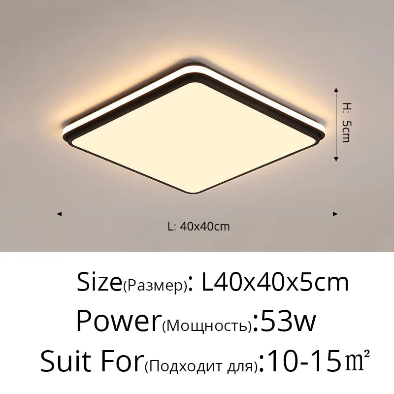 DecorBites™ LED Ceiling Lamps: Modern Dimmable Lights for Living Room, Dining Room, Bedroom
