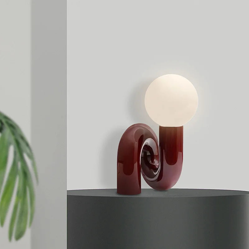 DecorBites™ Glass Ball Table Lamp for Bedroom, Designer Model, Minimalist, Children's Room, Modern