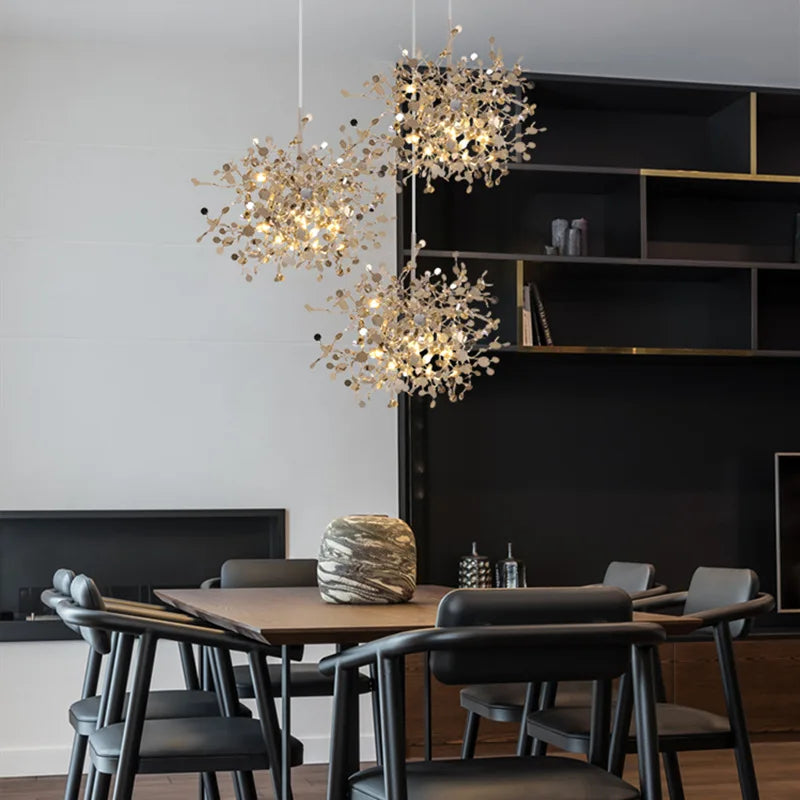 DecorBites™ G9 Leaf Pendant Light Industrial Suspension Lamp - Metal Hanging Lights