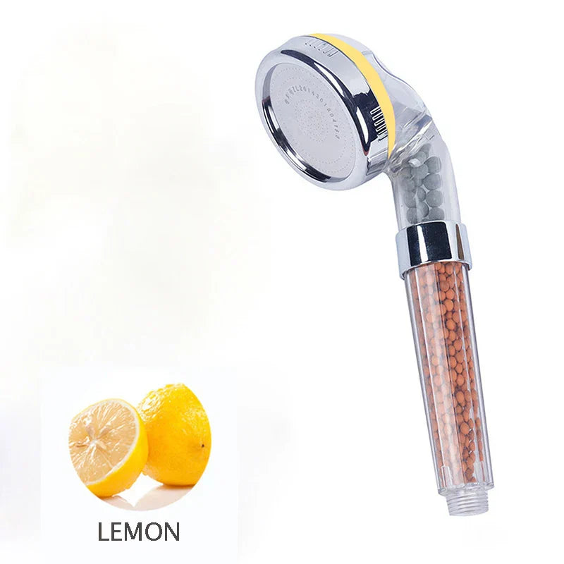 DecorBites™ Aroma Shower Head: Vitamin Lemon Lavender Rose Scent High Pressure Water Filtration