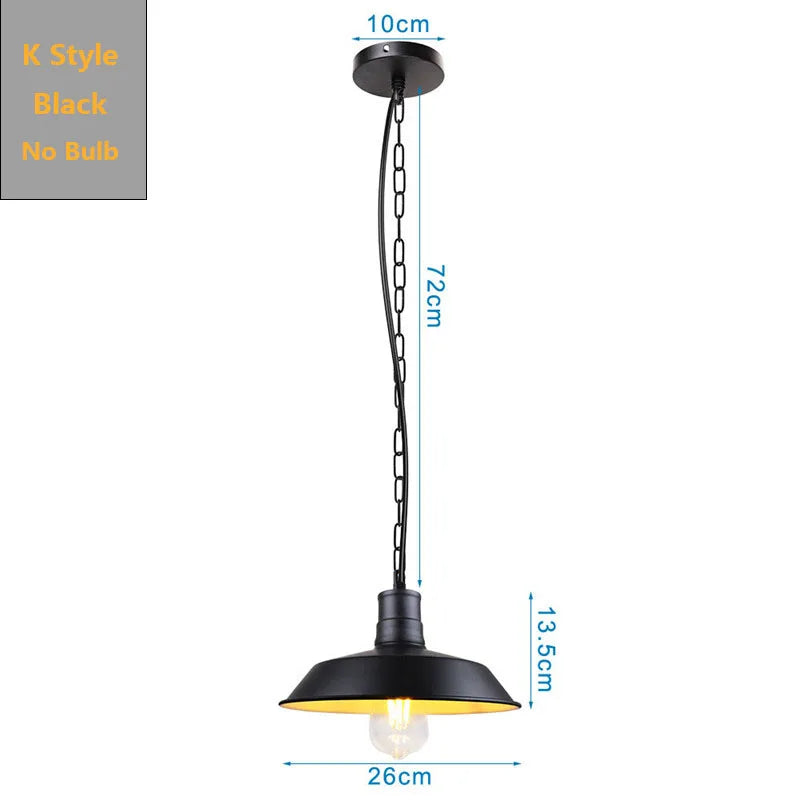 DecorBites™ Black Industrial Pendant Light for Kitchen Island Bar Farmhouse Decor