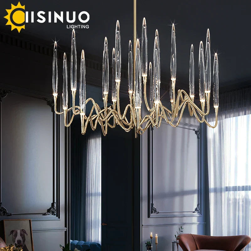 DecorBites™ Crystal LED Chandelier: Nordic Luxury Tree Branch Design for Wedding Decor Villas & LOFTs