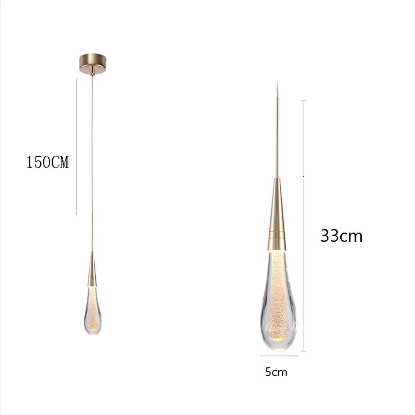 DecorBites™ Crystal Glass LED Pendant Lights for Restaurant, Bar & Staircase