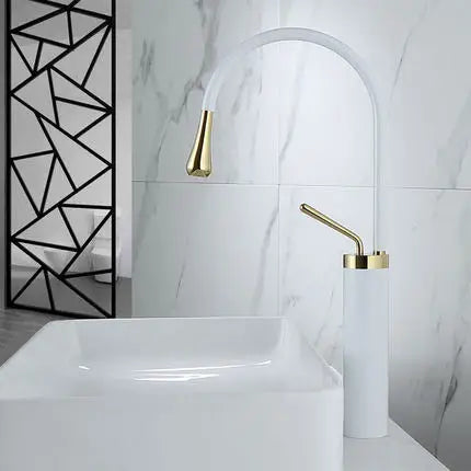 DecorBites™ Antique Brass Bathroom Basin Faucet Hot Cold Black Sink Mixer Kitchen Water Crane