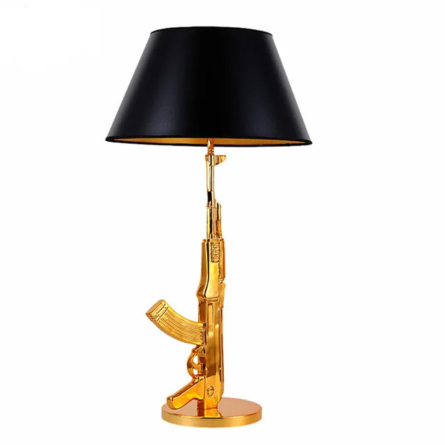 DecorBites™ Gold AK47 Floor Lamp: Modern Resin Night Light for Home Decor
