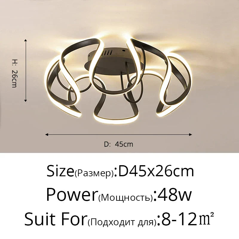 DecorBites™ LED Chandelier Modern Indoor Lighting for Living Room Study Parlor Bedroom