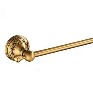 DecorBites™ Brass Bathroom Accessories Set: Robe Hook, Paper Holder, Towel Bar, Soap Basket