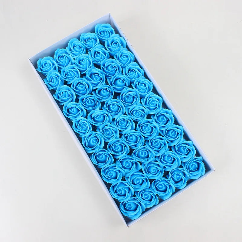 DecorBites™ Bath Flower Set: 50 Artificial Soap Flowers for Home Decor, Weddings, DIY Crafts