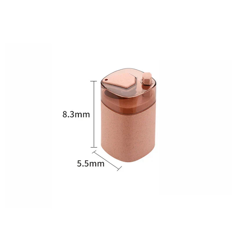 DecorBites™ Automatic Toothpick Dispenser Holder | Wheat Straw Container Push Pop-up