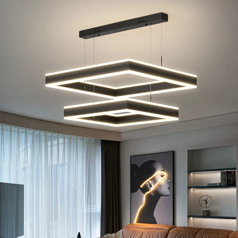 DecorBites™ Large Chandelier: Nordic Loft Staircase Pendant Light