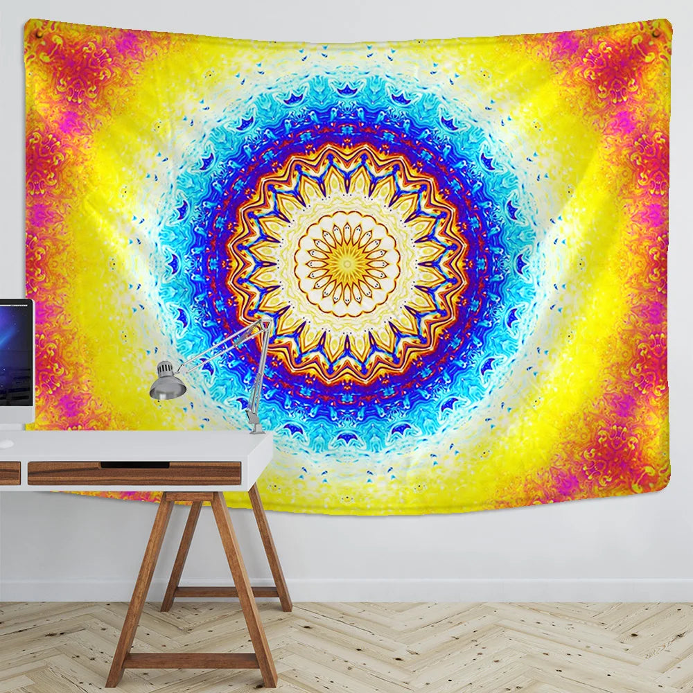 DecorBites™ Indian Mandala Tapestry Boho Wall Hanging Sleeping Pad Beach Throw Rug