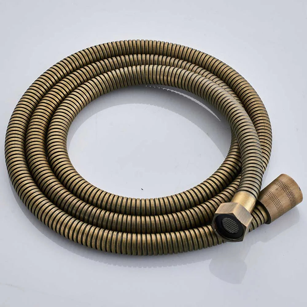 DecorBites™ Brass Shower Faucet Set with 8" Rain Shower Head, Hand Shower, Hose, Valve, Bracket