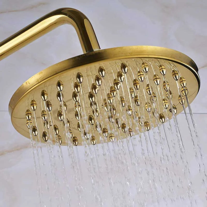 DecorBites™ 8" Antique Brass Rainfall Shower Faucet Head for Refreshing Showers