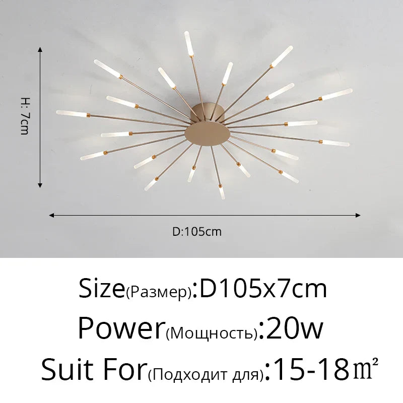 DecorBites™ LED Acrylic Ceiling Light Fixture for Bedroom Hall Living Room Kids, Modern Luster