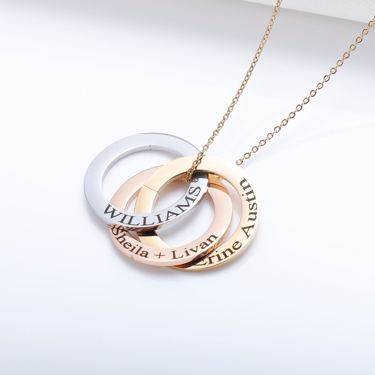 Personalized Name Necklace Gold Plated Stainless Steel Necklaces Child Name Pendant