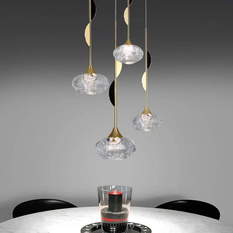 DecorBites™ Bubble Crystal Pendant Light: Modern Kitchen Dining Room Hanging Lamp for Home Decor