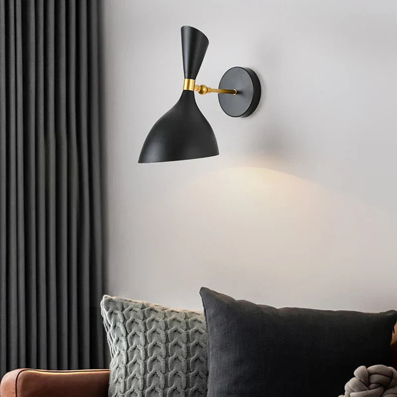 DecorBites™ Black White Nordic Wall Lamps with Switch, Modern Industrial Decor Light for Living Room