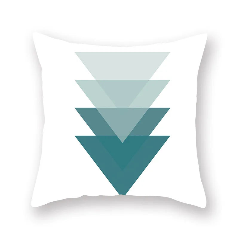 DecorBites™ Green Geometric Pillowcase - Nordic Classic Design for Home Decor and Comfort