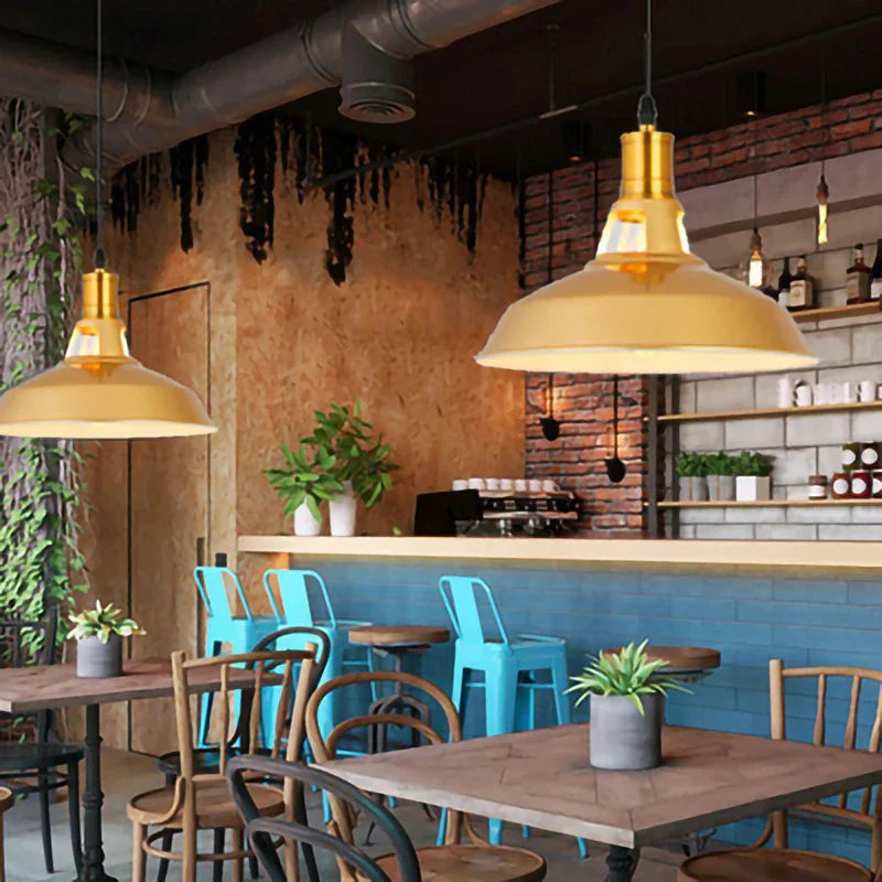 DecorBites™ Gold Wrought Iron Chandelier Pendant Light, E27 LED, Nordic Retro Style