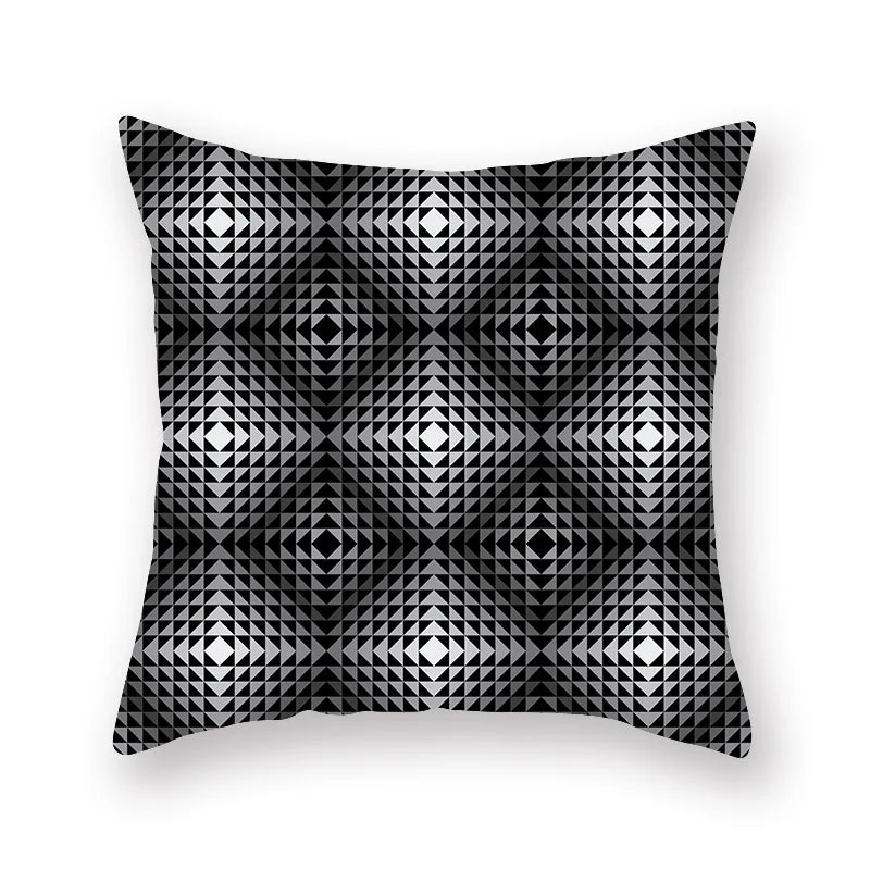 DecorBites™ Geometric Star Stripe Print Pillowcase - Wholesale, 45x45cm