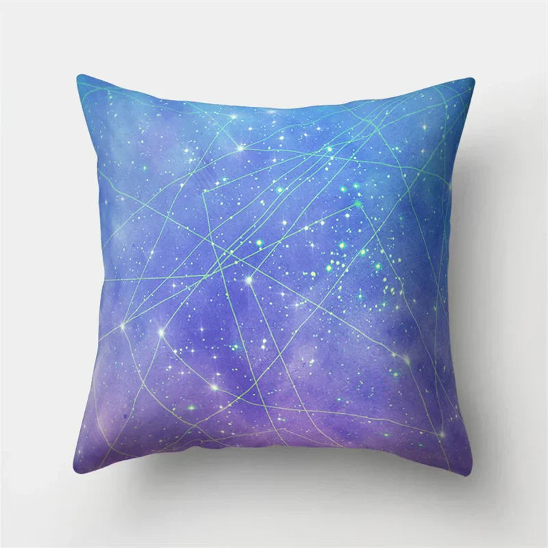 DecorBites™ Cartoon Planet Astronaut Moon Rocket Pillow Case 45x45cm Square Cushion Cover
