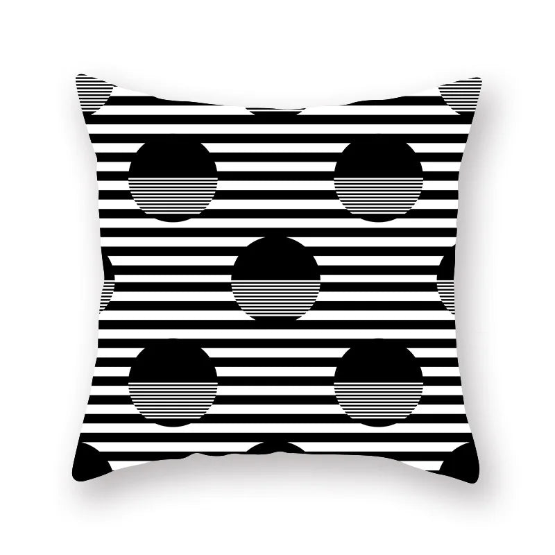 DecorBites™ Geometric Star Stripe Print Pillowcase - Wholesale, 45x45cm