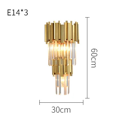 DecorBites™ Crystal LED Wall Sconce Light for Bedroom and Corridor