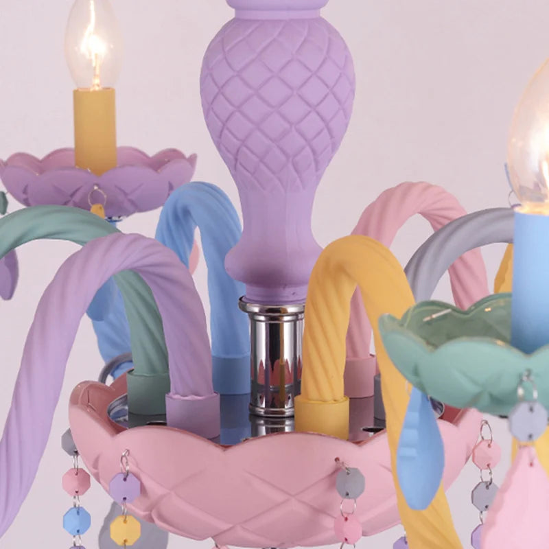DecorBites™ Crystal Candle Chandelier: Elegant European Design for Bedroom, Restaurant & Children's Room