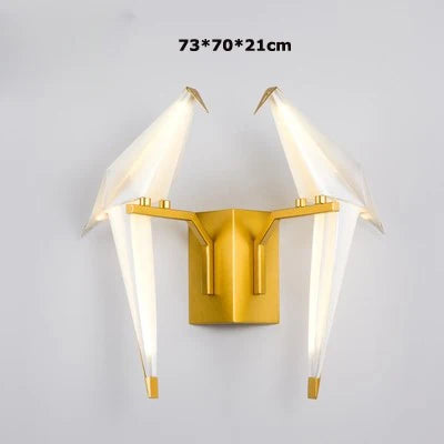 DecorBites™ Love Bird LED Wall Sconce Iron Acryl Wall Light for Bedroom Corridor