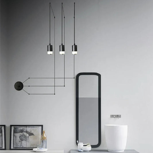 DecorBites™ Black Minimalist LED Wall Lamp for Bedroom and Living Room