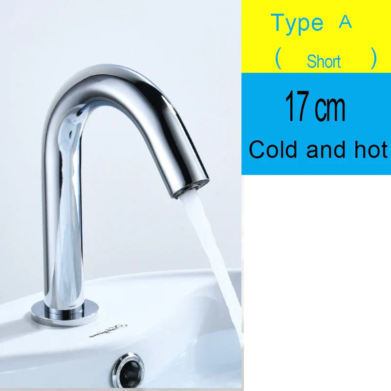 DecorBites™ Black Sensor Faucet Bathroom Sink Deck Mount Automatic Basin Faucet