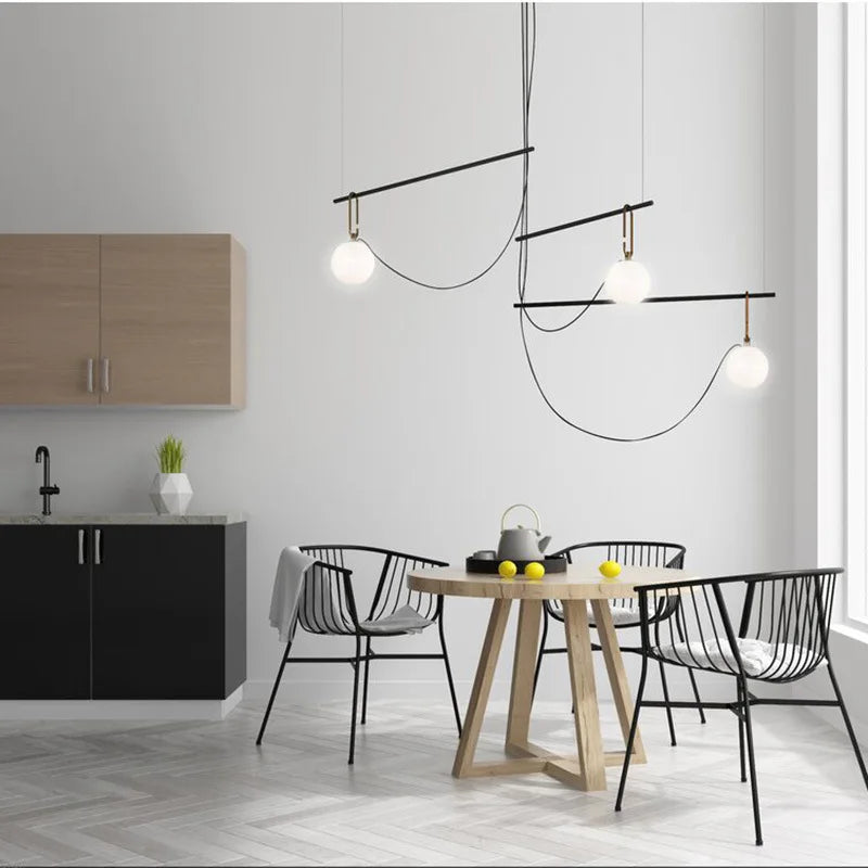 DecorBites™ Glass Ball Pendant Light for Bedroom Bar Cafe Decor - Multi-Light Post-Modern Glass Lighting