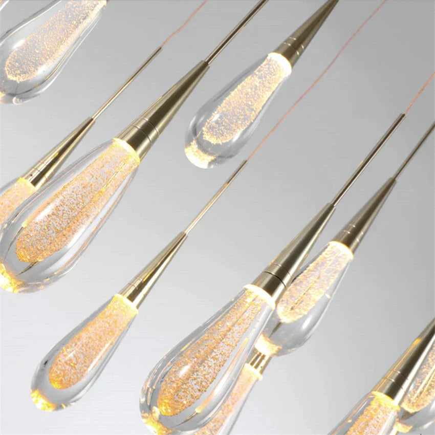 DecorBites™ Crystal Glass LED Pendant Lights for Restaurant, Bar & Staircase