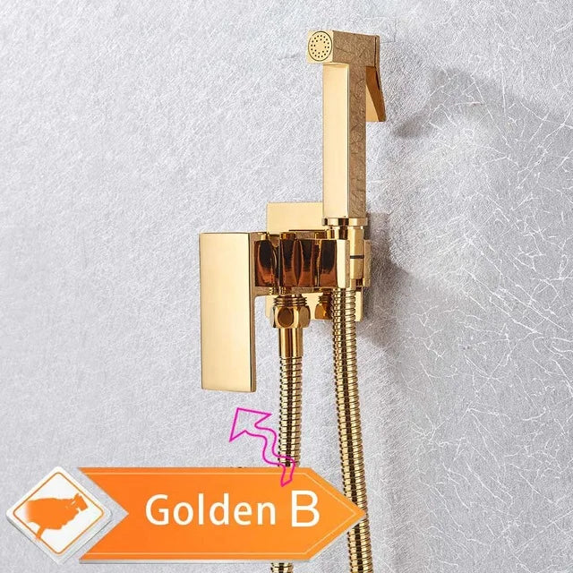 DecorBites™ Black Bidet Faucet Wall Mount Shower Tap Toilet Sprayer Mixer