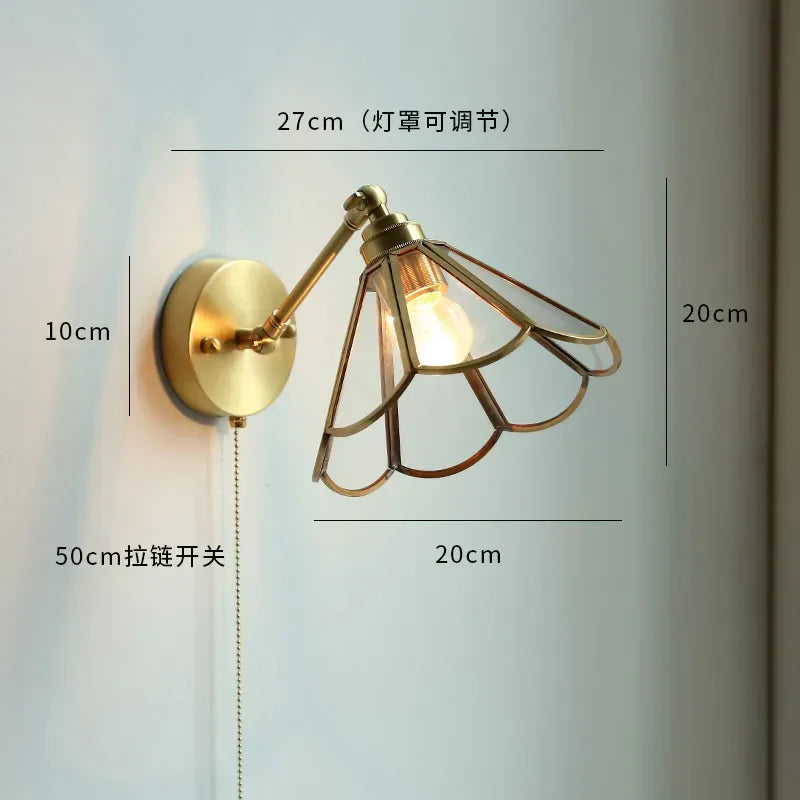 DecorBites™ LED Petal Wall Sconce Modern Nordic Style Pull Chain Switch Stair Mirror Light