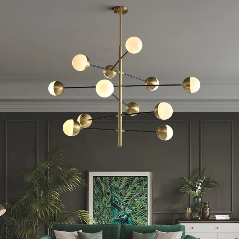 DecorBites™ Glass Bubble Chandelier for Kitchen Bar Dining Bedroom Lighting