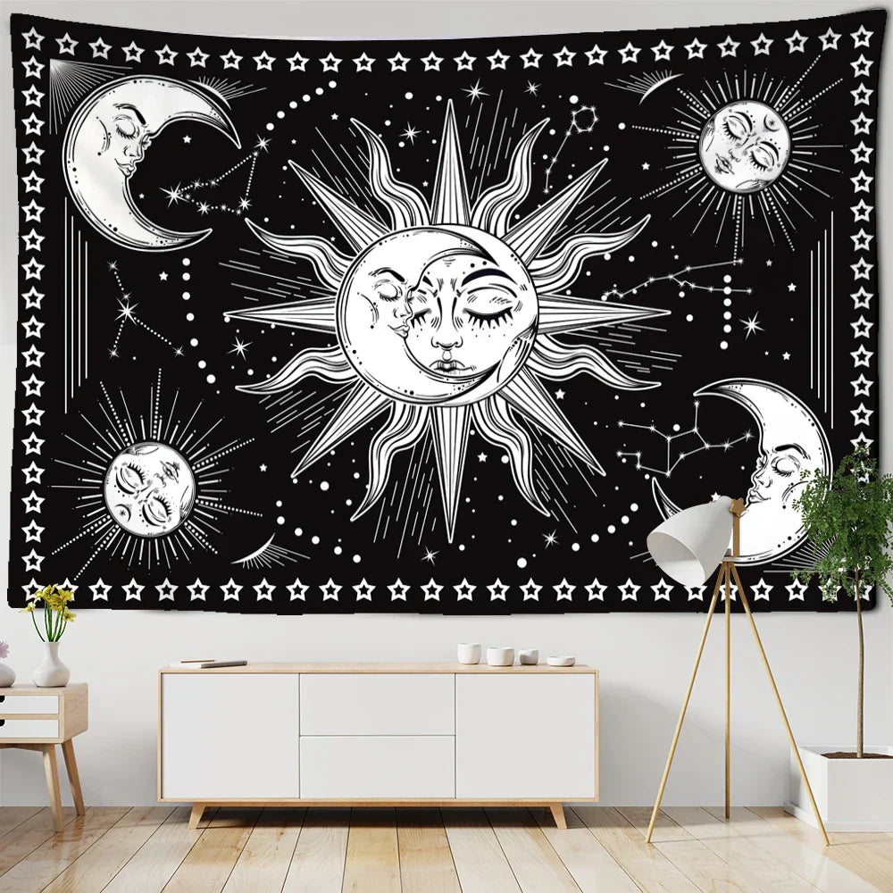 DecorBites™ Celestial Mandala Hippie Tapestry Wall Hanging Dorm Decor