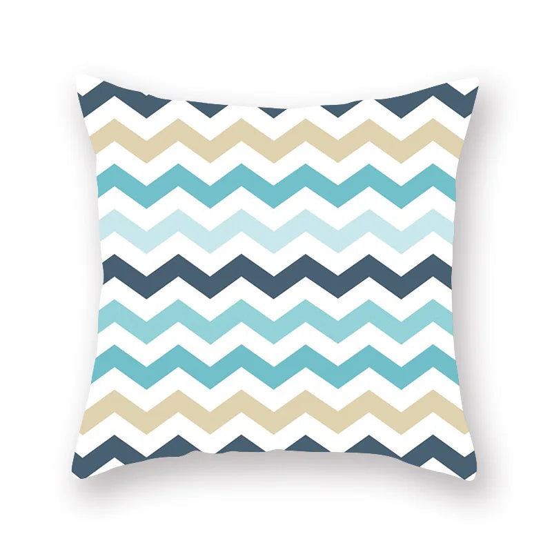 DecorBites™ Green Geometric Pillowcase - Nordic Classic Design for Home Decor and Comfort