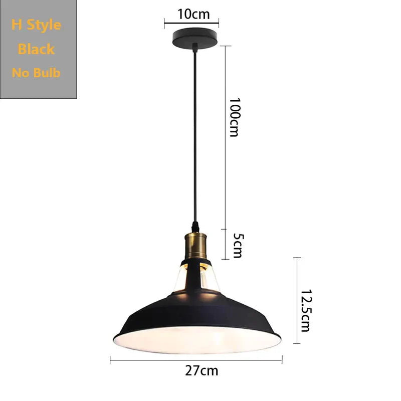 DecorBites™ Black Industrial Pendant Light for Kitchen Island Bar Farmhouse Decor