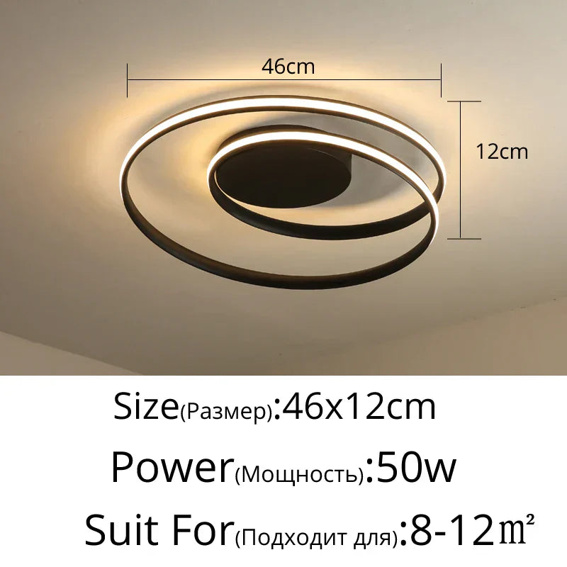 DecorBites™ LED Chandelier: Modern Surface Mounted Lights for Living Room, Bedroom, Study Room