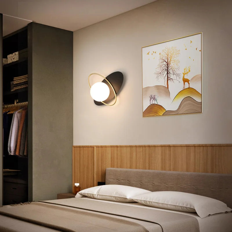 DecorBites™ Glass Ball LED Wall Lamp for Modern Nordic Lighting in Living Bedroom