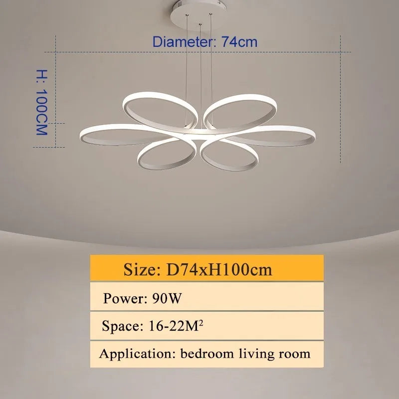 DecorBites™ LED Ceiling Lights for Home Decor, White/Black Body, Living Room Bedroom Fixture