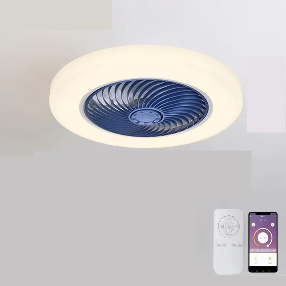 DecorBites™ 52cm Smart Ceiling Fan with Remote Control and Invisible Retractable Blades
