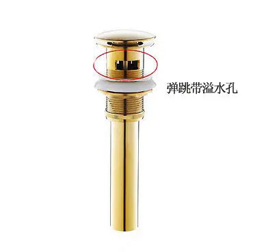 DecorBites™ Brushed Gold Pop-up Drain Assembly Kit for Bathroom Sink Vessel Vanity
