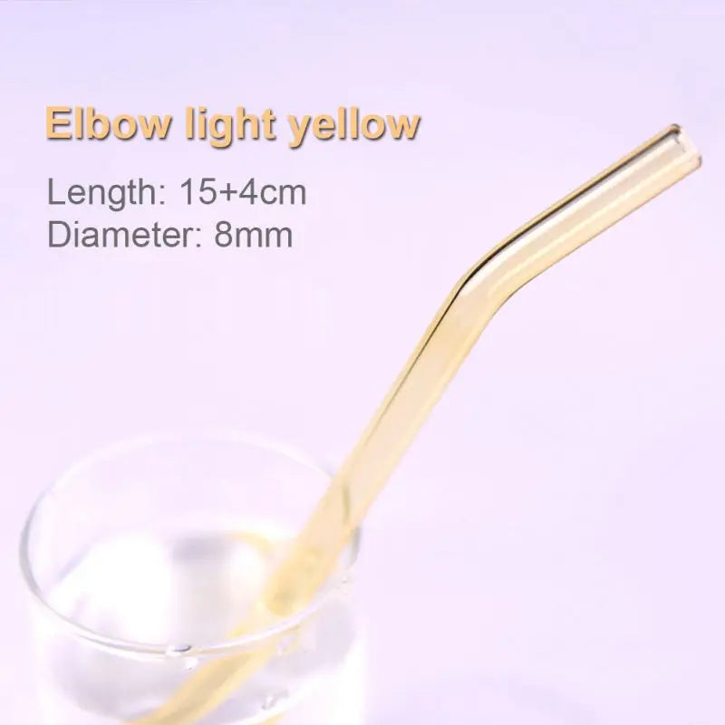 DecorBites™ Glass Straws Set - Eco-Friendly Reusable Colorful Drinking Tubes